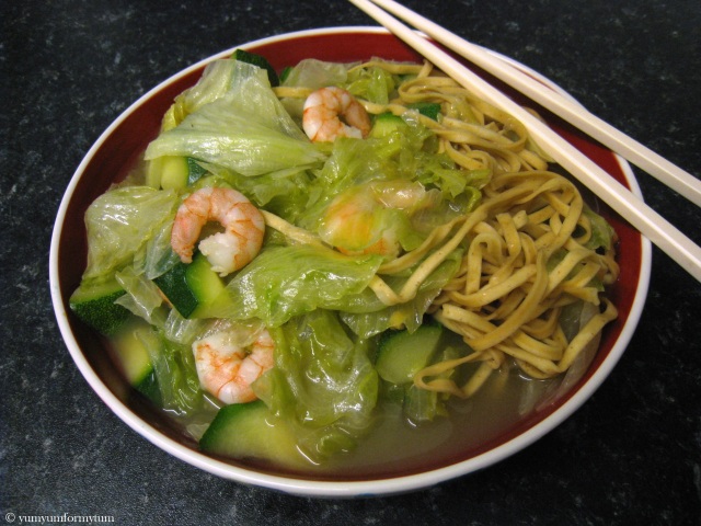 chicken noodle soup + veg